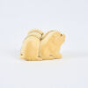 A Well Carved 19th Century Ivory Netsuke Depicting Two Puppies Playing Together, c1830 - 2