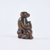 A 19th Century Netsuke Study Of A Monkey With A Large Chestnut - 3