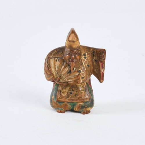 An Edo Period Carved & Painted Wooden Netsuke, c1850