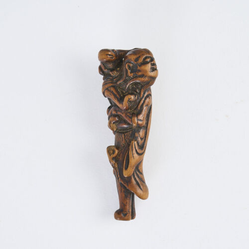 A Good Wooden Netsuke Study Of Gamma Sennin, c1780
