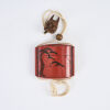 A Negoro Style Two Case Inro and Netsuke, c1840 - 2