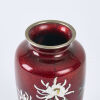 A Taisho Period Red Cloisonne Vase With Peony And Bird, c1920 - 2