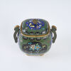 A Good Meiji Period Cloisonne Lidded Caddy Jar, c1890 - 2