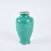 A Taisho Period Ando Baluster Monochrome Green Enamel Vase, c1925