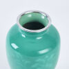 A Taisho Period Ando Baluster Monochrome Green Enamel Vase, c1925 - 2