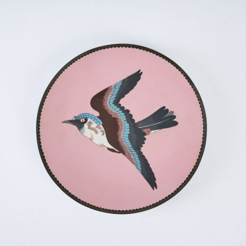 A Late Meiji Period Standard Cloisonne Wall Plate, c1900