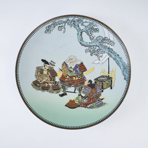 An Early Meiji Period Standard Cloisonne Charger, c1880