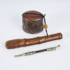 A Good Edo Period Wooden Smoking Set, c1850 - 2