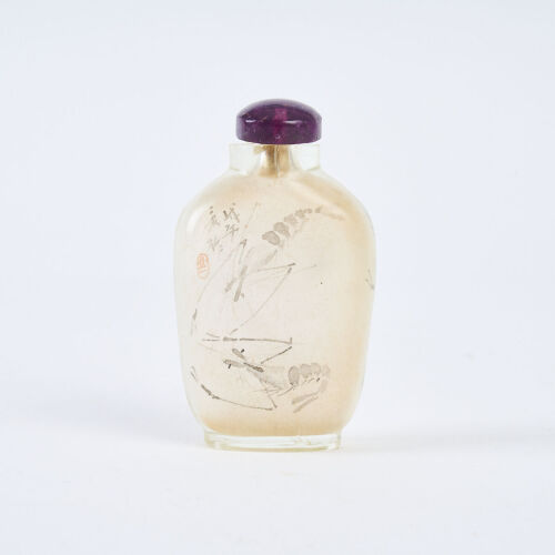 A 19th Century Snuff Bottle 4 Shrimps