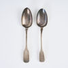 Two Georgian Stirling Silver Fiddle Pattern Table Spoons