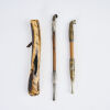 A Japanese Edo Period Stag Antler Kiseru-Zutsu With Two Pipes, c1800 - 2
