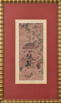 A Framed Qianlong Period Painting On Silk, c1780