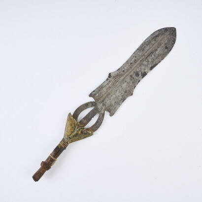 A Democratic Republic of Congo Forged Iron Poto Sword, c1890