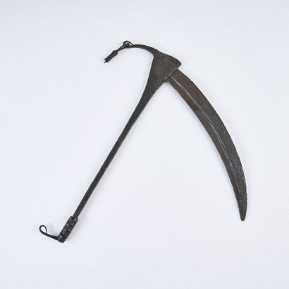 A Rare Hand Forged Chamba Ritual Dance Axe, c1895