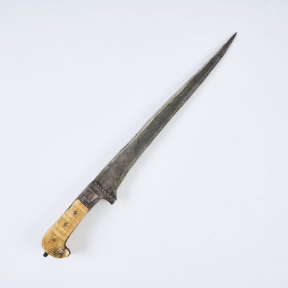 An Antqiue Indo Persian Kyber Dagger Peshkabz, c1790