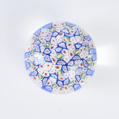 A 19th Century French Millefiori Glass Paperweight, c1850