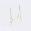 18ct White Gold, Pearl and .16ct Diamond Drop Earrings