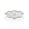 18ct White Gold, 4.22ct Triple Halo Diamond Ring