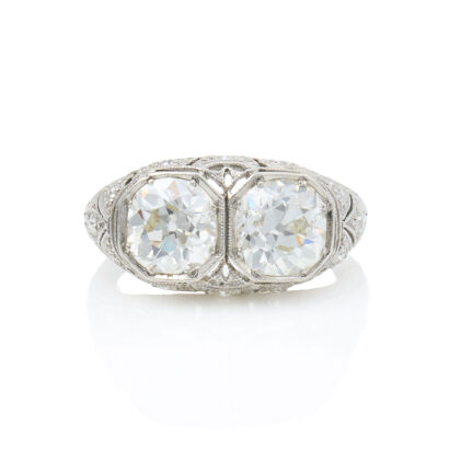 Platinum, Handmade, Estate, 3.47ct Diamond Ring