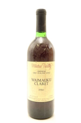 (1) 1986 Matua Valley Waimauku Estate Claret, Waimauku