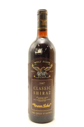 (1) 1987 Wolf Blass Brown Label Classic Shiraz, South Australia