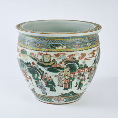 A Large 19th Century Chinese Porcelain Jardinere