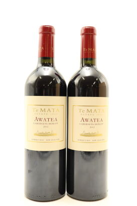 (2) 2012 Te Mata Estate Awatea Cabernets Merlot, Hawke's Bay