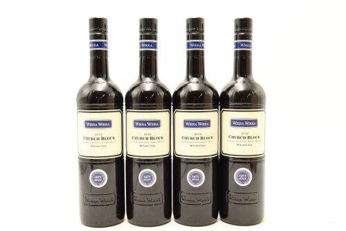 (4) 2012 Wirra Wirra Church Block Cabernet Sauvignon - Shiraz - Merlot, McLaren Vale