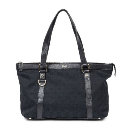 Gucci Medium, Black Guccisima Abbey Tote Bag