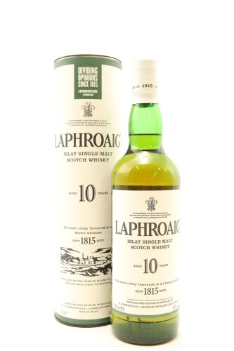 (1) Laphroaig 10 Year Old Single Malt Scotch Whisky, 40% ABV