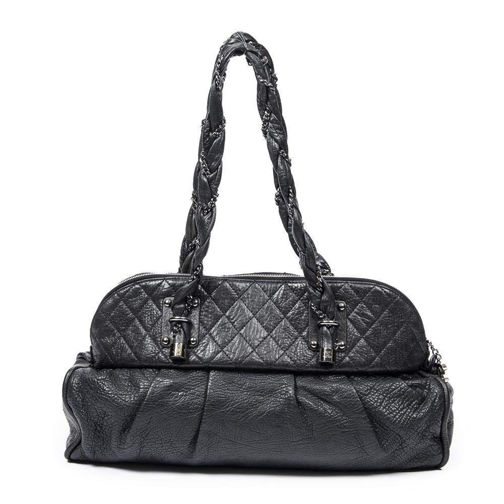 Sold at Auction: Chanel, Coated Canvas Wood Handle Kelly Bag