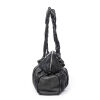 Chanel Quilted Lady Braid Black Distressed Leather Bowler Bag - 4