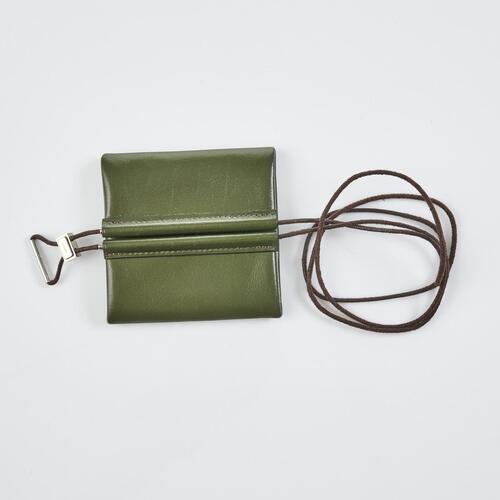 Herm&egrave;s Guliver Leather Coin Case with Strap with Box