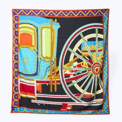 Herm&egrave;s&nbsp;Balade en Berline 70% Cashmere, 30% Silk Shawl with Box