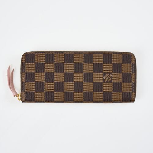 Louis Vuitton Damier Ebene Cl&egrave;mence Wallet and Box