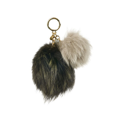 Michael Kors, 14cm Pompom Black/Grey Charm