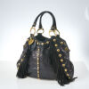 Gucci Black Leather Babouska Tassel Bag