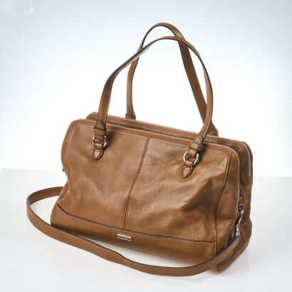 Coach Brown Pebbled Leather Shoulder Bag