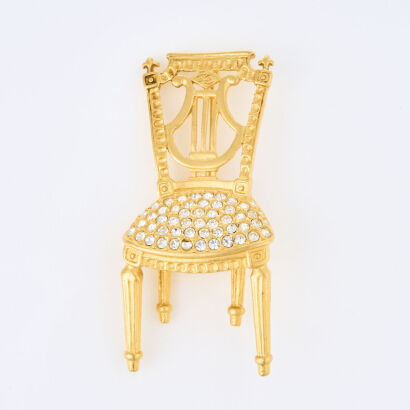 Karl Lagerfeld Vintage Chaise Brooch