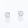 18ct White Gold, .60ct Diamond Halo Stud Earrings