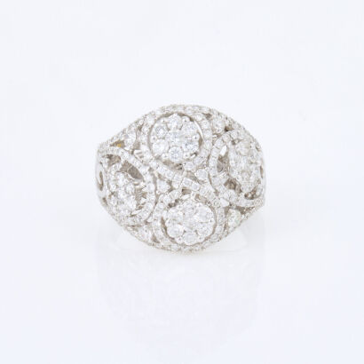 18ct White Gold, 1.79ct Diamond Dress Ring