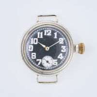 Vintage, Stainless Steel, Rolex/Dennison 35.4mm WW1 Trench Wristwatch