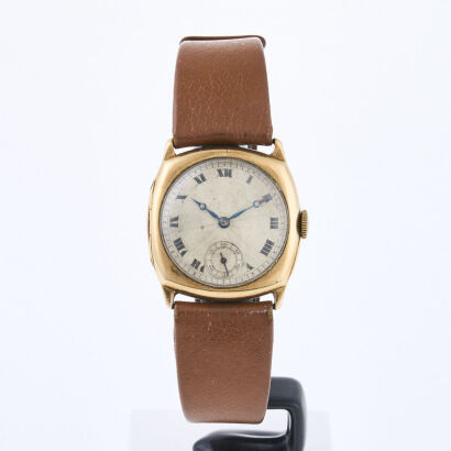 9ct Yellow Gold, 24mm, Vintage, Manual Wind Swiss Wristwatch