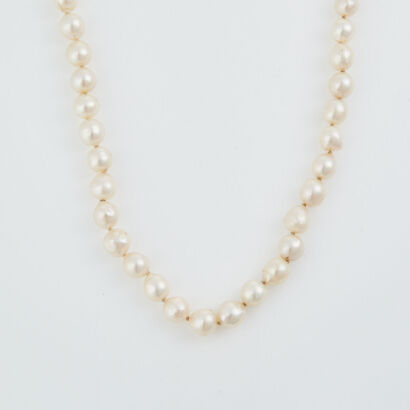 64cm, Baroque Pearl Strand with 14ct Yellow Gold Clasp