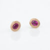 18ct Rose Gold and Sterling Silver Ruby Stud Earrings