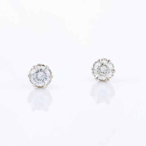 18ct White Gold,.50ct Diamond Stud Earrings