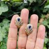18ct Yellow Gold, 1.10ct Sapphire and .90ct Diamond Earrings - 3