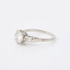 Platinum, 1.55ct Solitaire Diamond Ring with .12ct Baguette Diamond Shoulders - 2