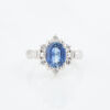 Platinum, 1.51ct Sapphire and .12ct Diamond Ring