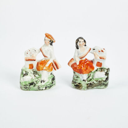 A Pair Of Staffordshire Figures